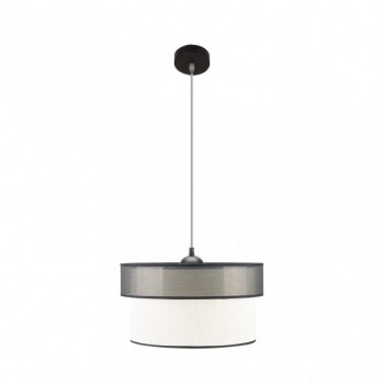Distribuidor - Lâmpadas Diversas | Colgantes Moderno | COLGANTE FELIX NEGRO/BLANCO 1XE27 REGX40X40 CM Ref: 172994001